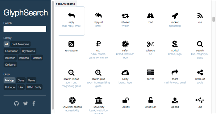 GlyphSearch ScreenShot